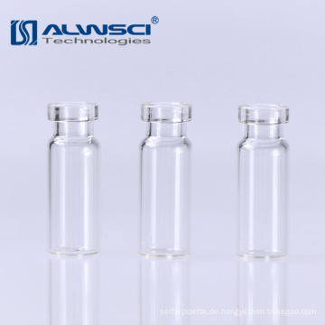 11mm klare glas hplc gc crimp autosampler vial 1.8ml für Laboranalyse